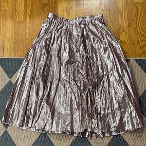 GAP Shiny Silver A-Line Skirt